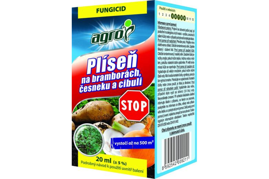 AGRO přípravek Plíseň na bramborách, česneku a cibuli STOP 20 ml obrázek